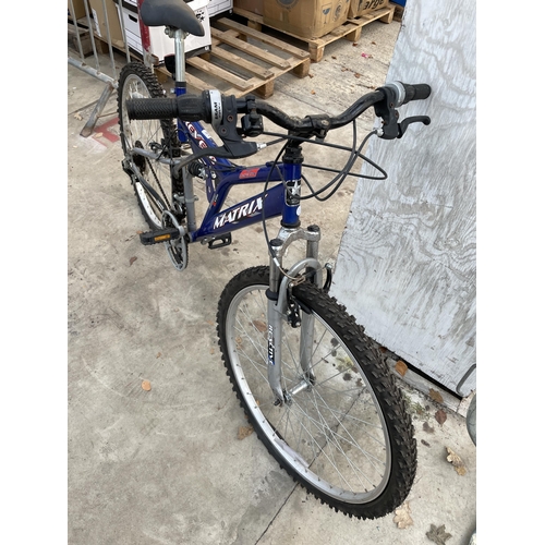 1974 - A MATRIX REVERB MOUNTAIN BIKE WITH FRONT AND REAR SUSPENSION AND 18 SPEED SHIMANO GEAR SYSTEM