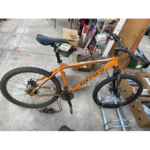 1975 - A CARRERA VENGANCE MOUNTAIN BIKE WITH FRONT SUSPENSION AND 24 SPEED GEAR SYSTEM