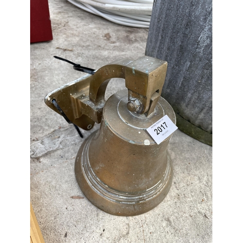 2017 - A VINTAGE HEAVY BRASS BELL