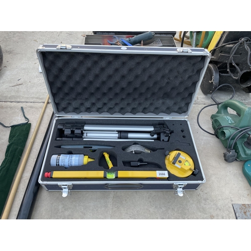 2086 - AN AS NEW AND CASED LASER LEVEL KIT