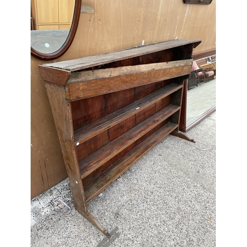 2841 - AN OAK DRESSER RACK, 60