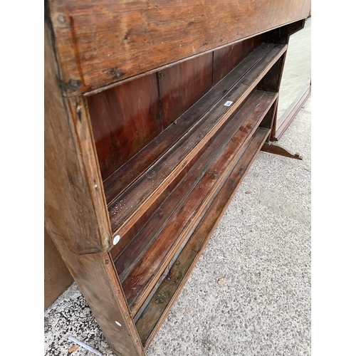 2841 - AN OAK DRESSER RACK, 60