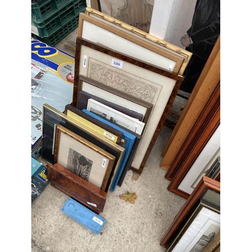 2266 - AN ASSORTMENT OF FRAMED PRINTS AND PICTURES