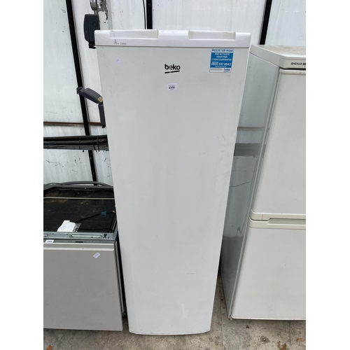 2356 - A TALL WHITE BEKO UPRIGHT FRIDGE