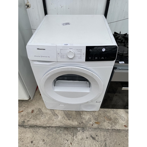 2358 - A WHITE HISENSE 9KG CONDENSOR DRYER