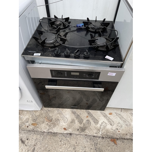 2359 - A MIELE INTERGRATED OVEN AND MIELE GAS HOB