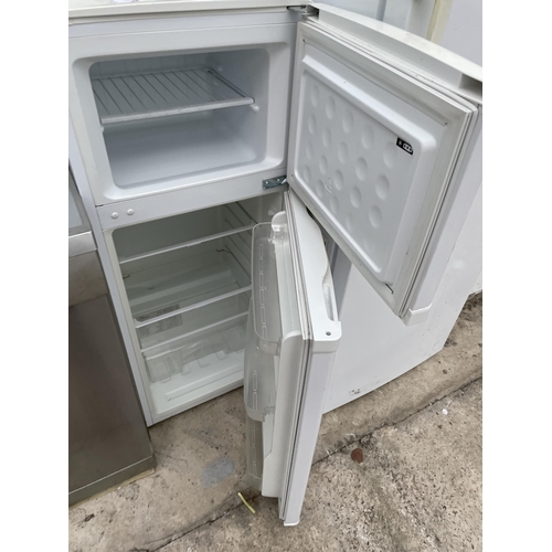 2363 - A SMALL WHITE UPRIGHT FRIDGE FREEZER