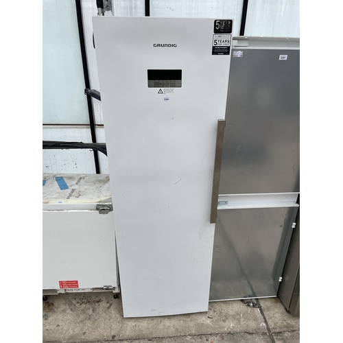 2366 - A TALL WHITE GRUNDIG UPRIGHT FREEZER