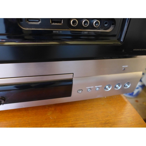 299 - A DENON AVR - 2313 RECEIVER, POWER CABLE AND REMOTE CONTROL, YAMAHA AUDIO/VIDEO SA - CD PLAYER, DVD-... 