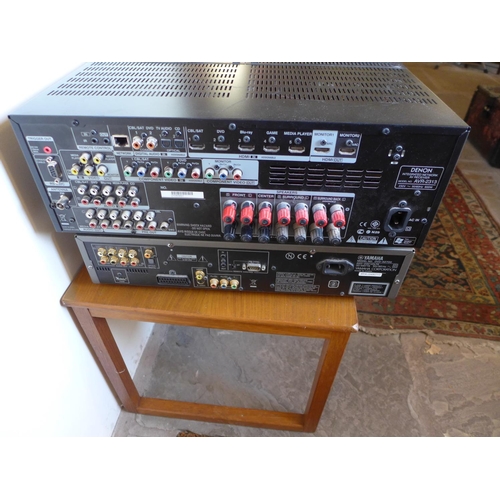 299 - A DENON AVR - 2313 RECEIVER, POWER CABLE AND REMOTE CONTROL, YAMAHA AUDIO/VIDEO SA - CD PLAYER, DVD-... 