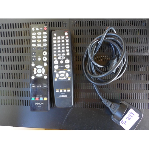 299 - A DENON AVR - 2313 RECEIVER, POWER CABLE AND REMOTE CONTROL, YAMAHA AUDIO/VIDEO SA - CD PLAYER, DVD-... 