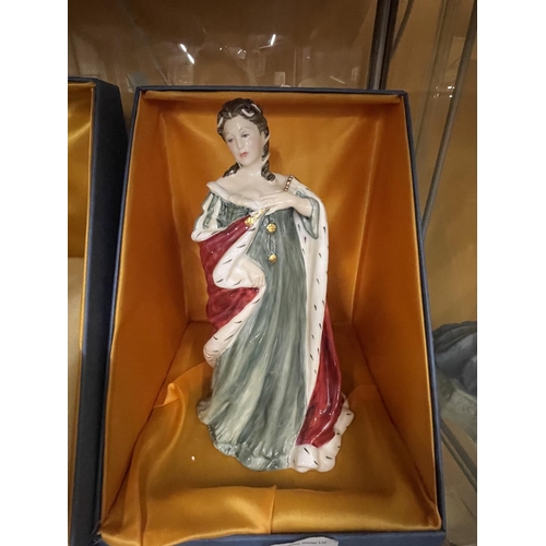 985 - A LIMITED EDITION NO 199/5000 BOXED ROYAL DOULTON FIGURE QUEENS OF THE REALMS QUEEN ANNE HN 3141