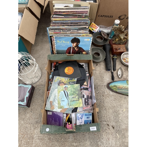 2137 - AN ASSORTMENT OF LP RECORDS AND CDS ETC