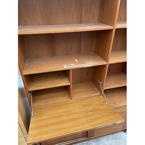 2907 - A RETRO TEAK LOUNGE UNIT, 48