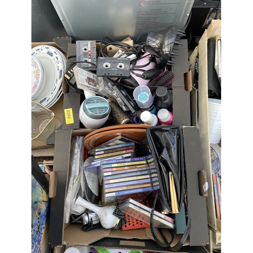 2327 - AN ASSORTMENT OF HOUSEHOLD CLEARANCE ITEMS TO INCLUDE BOOKS AND CERAMICS ETC