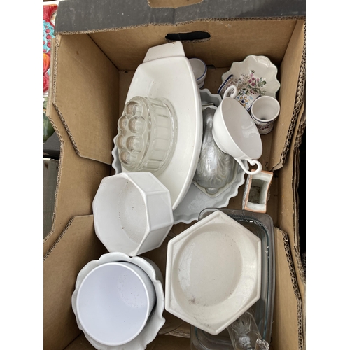 2332 - AN ASSORTMENT OF HOUSEHOLD CLEARANCE ITEMS TO INCLUDE CERAMICS AND GLASS WARE ETC