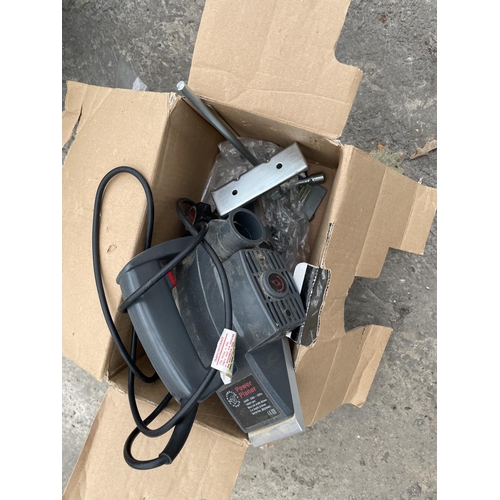 2308F - TWO ITEMS TO INCLUDE A MITRE SAW AND A 500W ELECTRIC PLANER