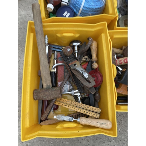 2308P - A SIX DRAWER STORAGE CHEST TO INCLUDE A LARGE ASSORTMENT OF TOOLS AND HARDWARE