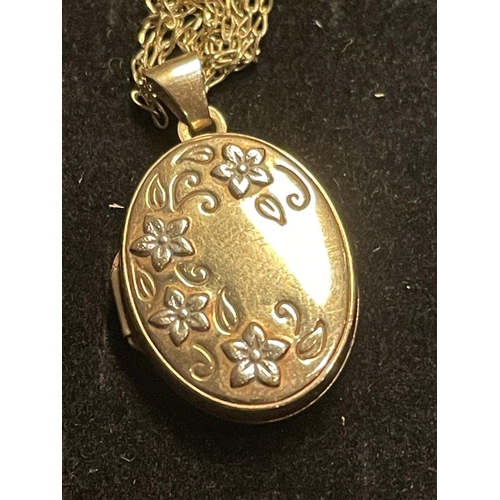 839A - A 9 CARAT GOLD NECKLACE WITH LOCKET GROSS WEIGHT 2.84 GRAMS IN A PRESENTATION BOX