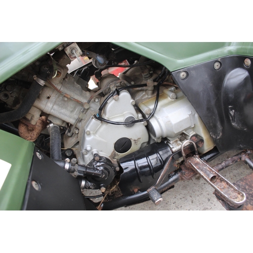 124 - KAWASAKI 400CC  4X4 QUAD (STARTER CLICKS, BUMPS OR KICKS UP)  NO VAT