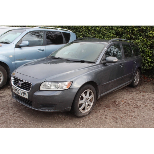 184 - A VOLVO V50, 129 000 MILES, MOT TILL JUNE 2024, GOOD RUNNER, REGISTRATION VK58 AYP, NEW TYRES FITTED... 