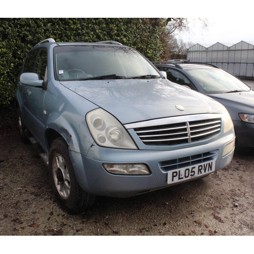 185 - SSANGYONG REXTON 270SE PL05RVN  MOT 17/07/24 NO LOG BOOK NO VAT