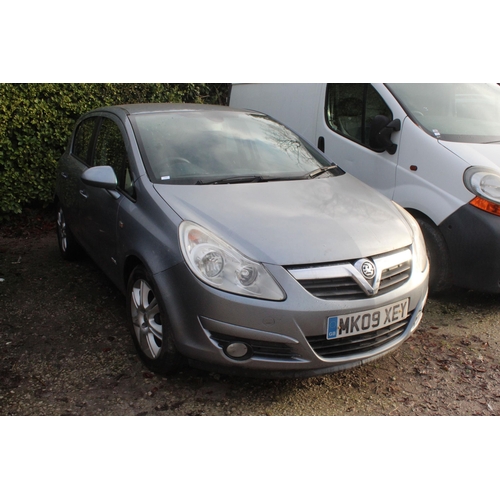 187 - VAUXHALL CORSA 5 DOORS PETROL 1.4 COLOUR SILVER MILEAGE 52890 REGISTRATION MK09XEY (2009) 2 KEYS NEW... 