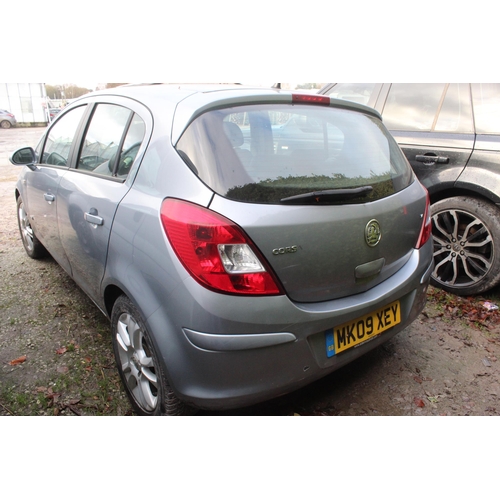 187 - VAUXHALL CORSA 5 DOORS PETROL 1.4 COLOUR SILVER MILEAGE 52890 REGISTRATION MK09XEY (2009) 2 KEYS NEW... 