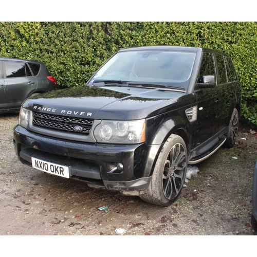 188 - RANGE ROVER SPORT NX10OKR FIRST REG 2010 APPROX 150000 MILES DIESEL AUTOMATIC CAT N (STOLEN/RECOVERE... 