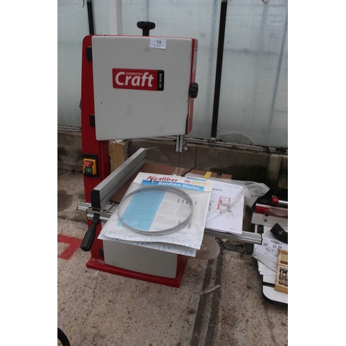 19 - AXMINSTER CRAFT BAND SAW  NO VAT