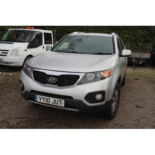 190 - KIA SORENTO MOT TILL 13.09.24 REG NO. YY10 JUT. NO WARRANTIES ARE GIVEN OR IMPLIED NO VAT