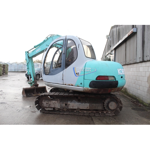 202 - 1998 KUBELCO 6T EXCAVATOR ACERA SUPER SK60,  NO FRONT GLASS, ON STEEL TRACKS GOOD RUNNER NO VAT