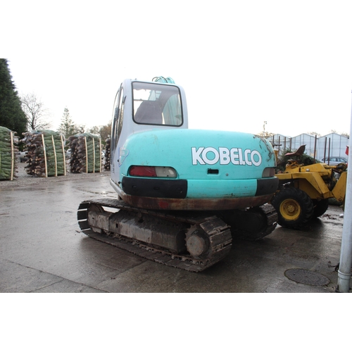 202 - 1998 KUBELCO 6T EXCAVATOR ACERA SUPER SK60,  NO FRONT GLASS, ON STEEL TRACKS GOOD RUNNER NO VAT