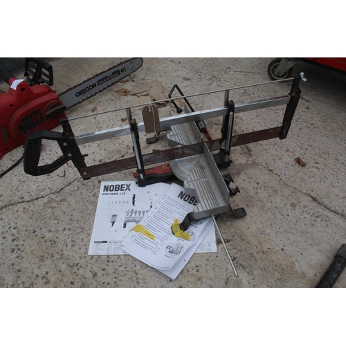 31 - NOBEX MITRE SAW, AXMINSTER ELECTRIC CHAINSAW  NO VAT