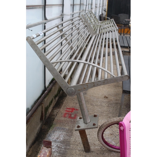 375 - STAINLESS STEEL BENCH  NO VAT