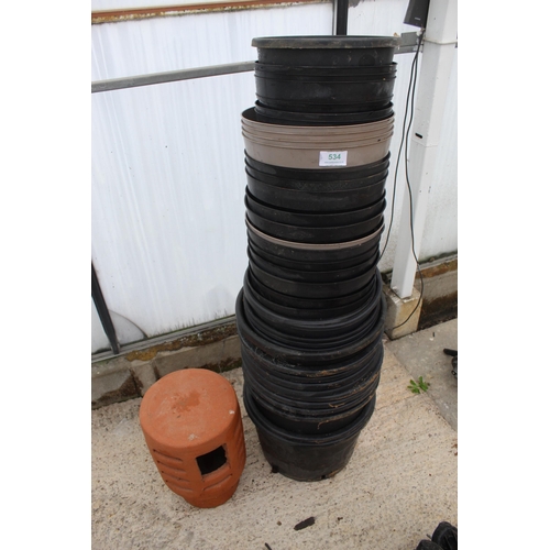 534 - PLANT POTS AND COWLING  NO VAT