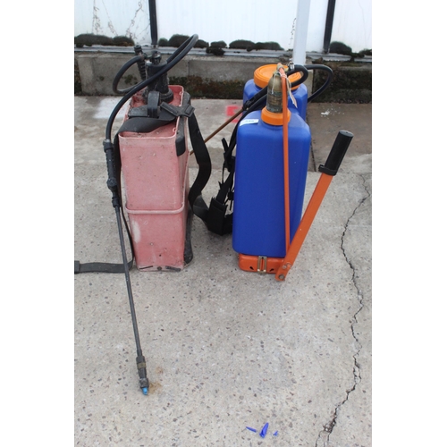 549 - TWO BACK PACK SPRAYERS GOOD WORKING ORDER  - NO VAT