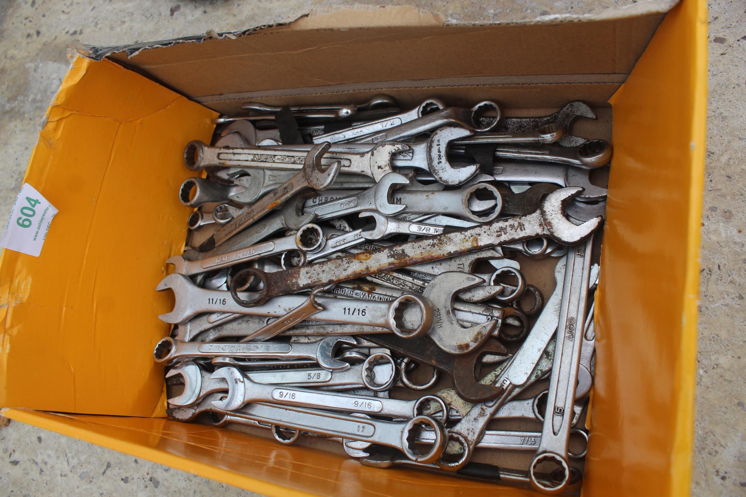 BOX OF SPANNERS NO VAT