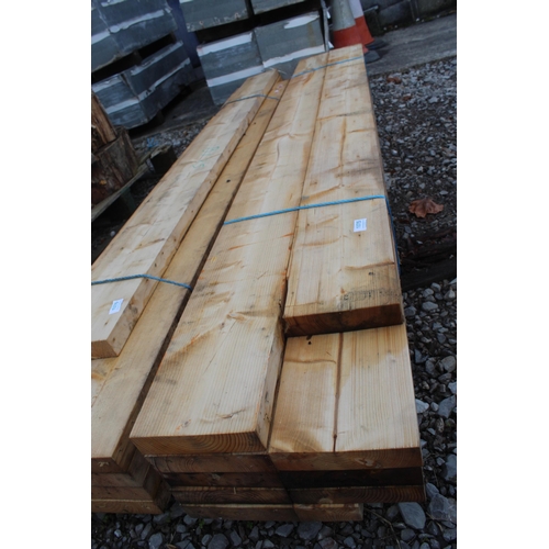 1075 - 10 TIMBERS 10 FT 8 X 2  + VAT