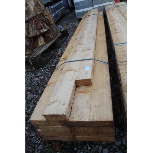 1076 - 9 TIMBERS 9 FT 8 X 2  + VAT