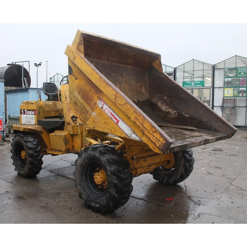 204 - TWAITES 5T DUMPER 4 WHEEL DRIVE RUNS & TIPS  NO VAT