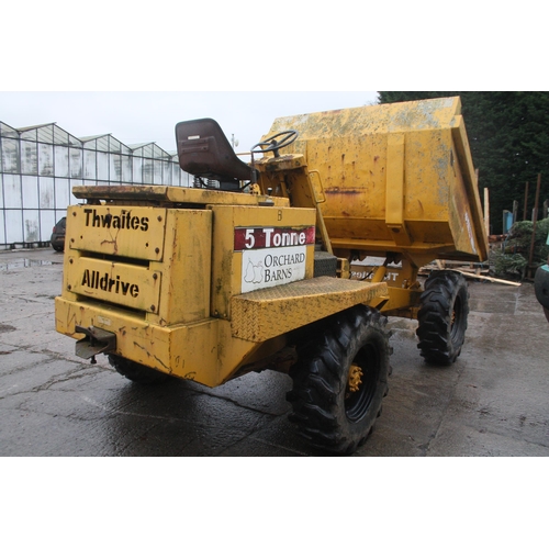 204 - TWAITES 5T DUMPER 4 WHEEL DRIVE RUNS & TIPS  NO VAT