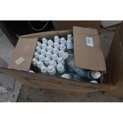 800 - 2 BOXES OF HAND SANITISER  NO VAT