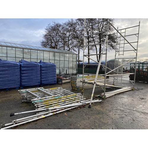 241 - YOUNGMAN 5' X 11' SCAFFOLD INCLUDING STAGING + VAT