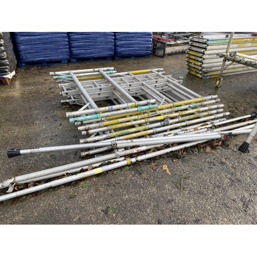 241 - YOUNGMAN 5' X 11' SCAFFOLD INCLUDING STAGING + VAT