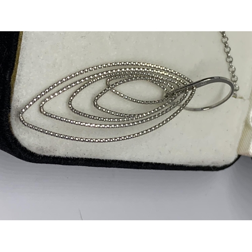 14 - A BOXED SILVER NECKLACE AND EARRINGS SET