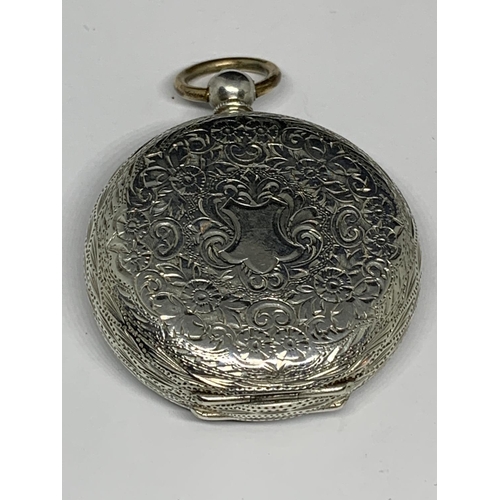 24 - A SILVER FOB WATCH