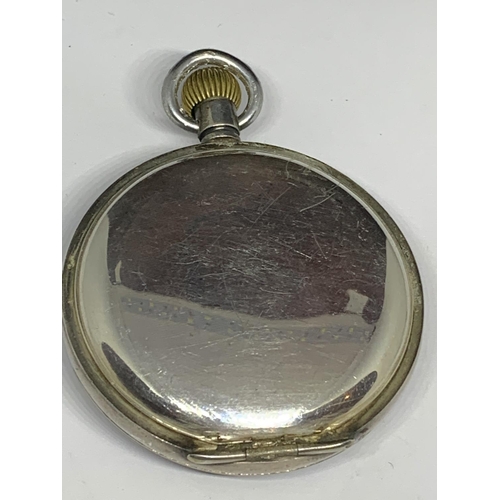 30 - A SILVER POCKET WATCH FOR SPARES OR REPAIRS