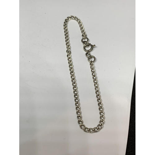 50 - TWO SILVER WRIST CHAINS