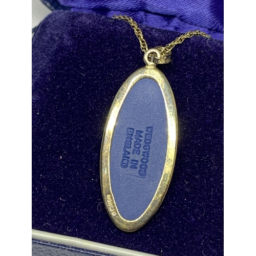 55 - A BOXED SILVER WEDGWOOD NECKLACE